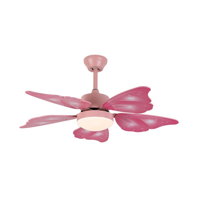 Cute Children's Bedroom Butterfly Wing Hanging Fan Light,LED Ceiling Lamp,5 Blades Ceiling Fan,Kids Room Ceiling Fan With Light And Remote Control-Pink 102x45cm(40x18inch - View #6