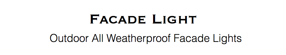 Lumières de façade